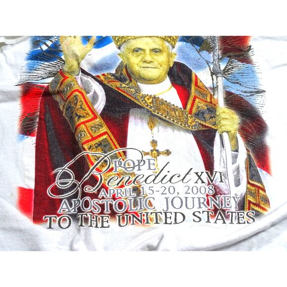 Pope Benedict XVI Apostolic Journey 2008 T-Shirt Delta Pro Weight Medium - Picture 3 of 9